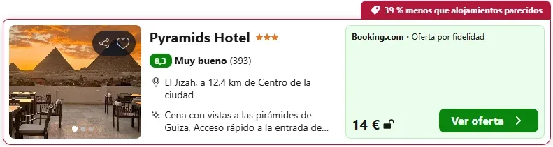 🐪 Hotel 3* con Vistas a las Pirámides de Guiza