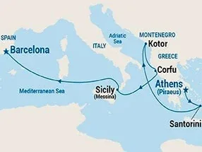⚓ ¡Crucero de 8 días con Pensión Completa desde Atenas hasta Barcelona!