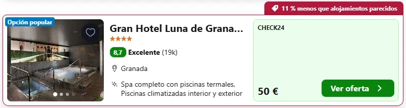 👙 Especial Hoteles con SPA para Noviembre